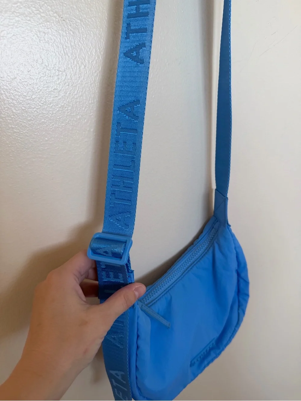 ATHLETA All About Mini Crescent Bag in Cornflower